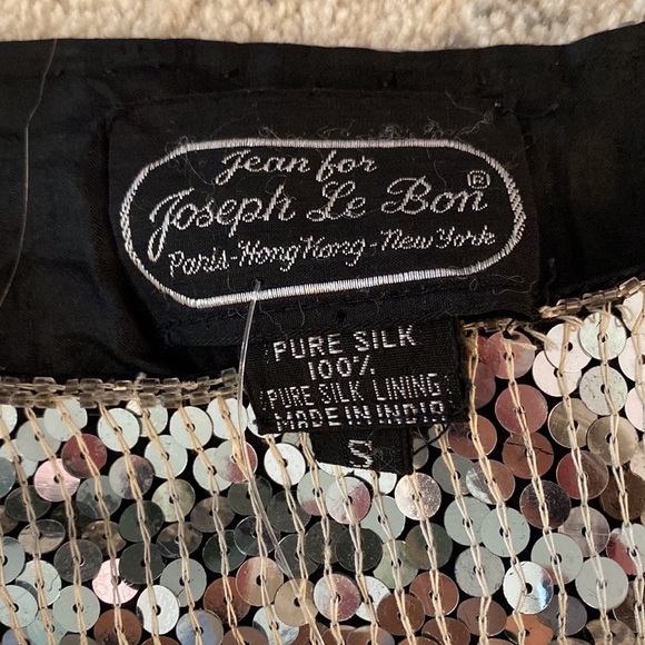 Vintage jean for Joseph Le Bon sequin beaded party top sz Small - Picture 4 of 8